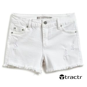 Tractr Frayed Jean Shorts